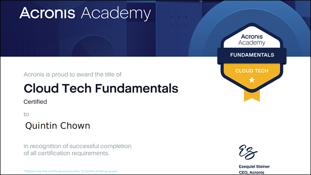 Acronis Cloud Fundamentals